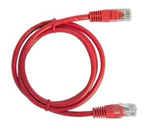Patch Cord Cable Parcheo Red Utp Cat 5e 2 Metros Rojo