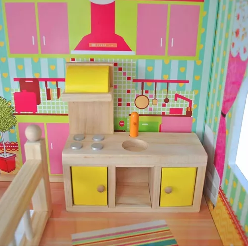 Casa de Muñecas de Madera - Emily - Casa para Niñas 