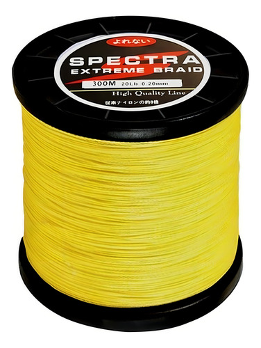 Linea Trenzada 500 Metros Pesca 10 15 20 25 30 45 50 60 8 Fd Color Amarillo