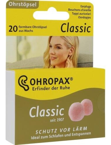 Protetor Ohropax - Caixa Com 10 Pares - Cera - Moldável