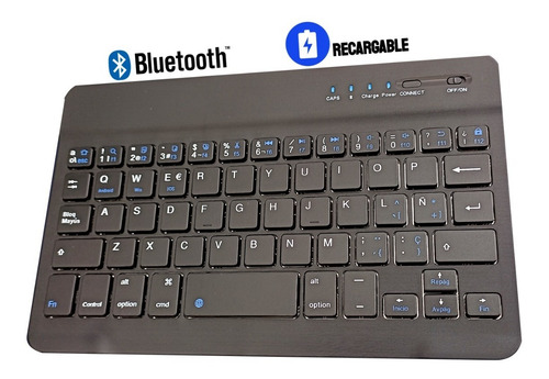 Imagen 4 de 9 de Mini-teclado Ultra Delgado Bluetooth Español Inalambrico