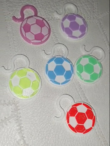 Identificador De Vasos O Copas Pelota Futbol X 6 Unidades