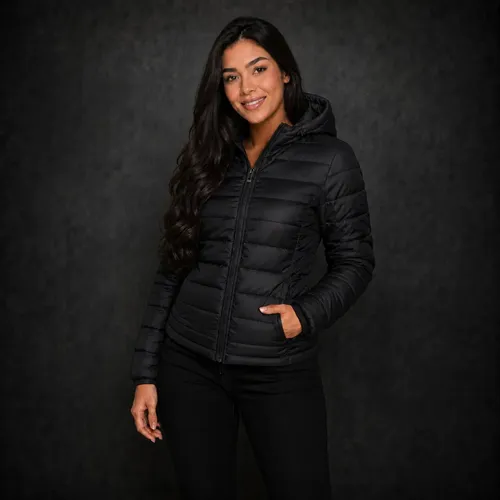 Jaqueta Puffer Feminina Bobojaco Impermeável Inverno Térmica Preto M