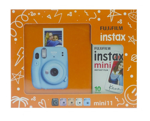 Kit Mini 11  Sky Blue + Película 10 Fotos   Fujifilm