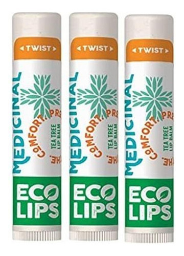 Eco Lips Árbol De Té Medicinal 100% Natural Bálsamo Labial C