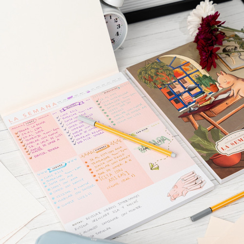 Imagen 3 de 10 de Set Planner Semanal, Shopping List, Notas Y Gastos
