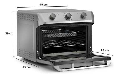Air Forno Elétrico Mueller 35l Prata Com Função Fryer