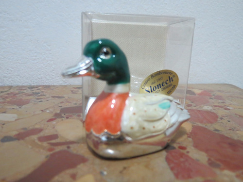 Adorno Pato En Plata.made In Italy. Exclusivo!!!