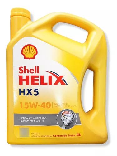 Aceite 15w40 Mineral Shell Helix Hx5 Motores Nafta Diesel