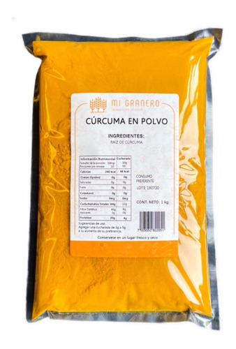 Cúrcuma En Polvo Premium 250 Gramos Importada