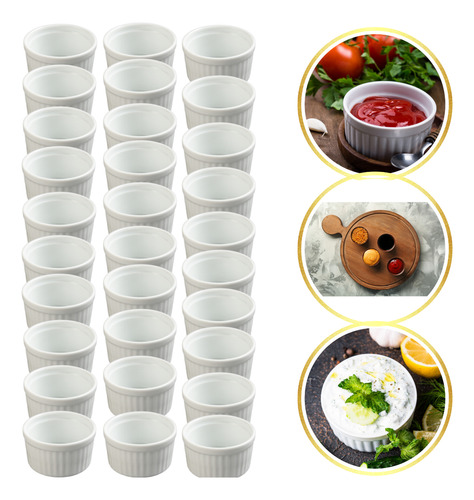 100 Ramekin Plástico Bem Resistente 50 Ml Dorama Mesa Posta