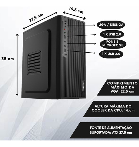 Computador Completo Intel Core I7 16gb Ssd 480gb Monitor
