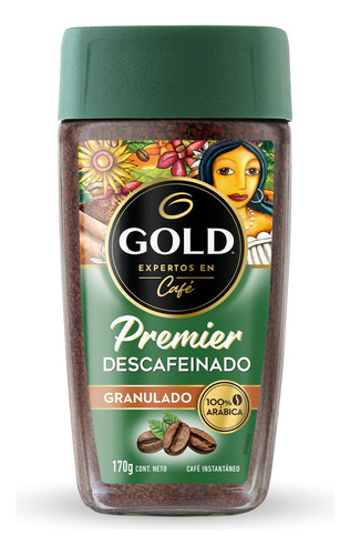 Cafe Gold Premier Granulado Descafeinado Frasco De 170g