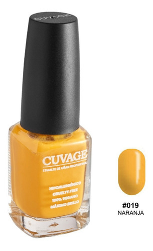 Esmaltes De Uñas Tradicional Sin Tacc Cuvage Pro Keratine Color #019 - Naranja