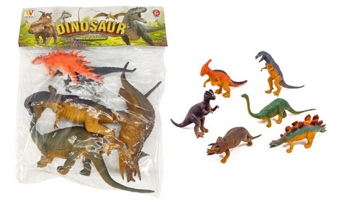 Set De 6 Dinosaurios Surtidos 14cm Cada Uno Super Oferta
