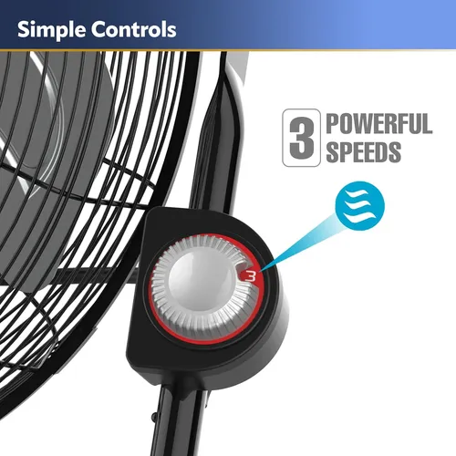 Floot Fan Lasko 2264qm, 3 Velocidades, 3 Aspas