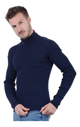 Sweater Polera Hombre Cuello Alto 