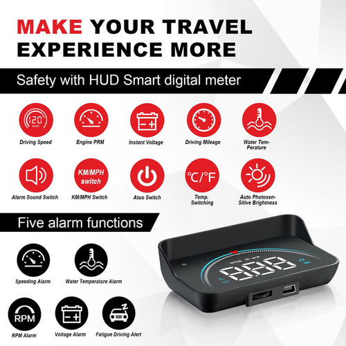 Velocímetro Heads Up Display Coche Hud M8, Velocidad Digital