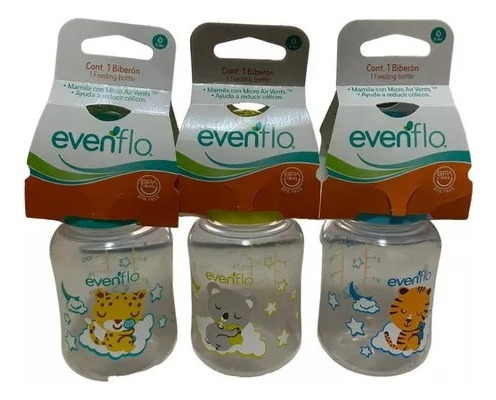 Biberón Evenflo Baby Botella 240 Ml Con Sistema Anticólicos