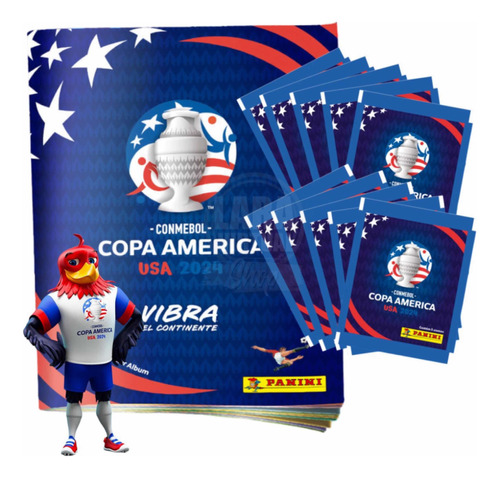 Álbum Copa América Usa 2024 + 5 Sobres