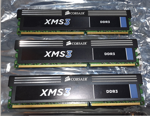 Memoria Ram Corsair Pac De 3 Xms3 6gb (3 X 2 Gb) Cmx6gx3m3a1