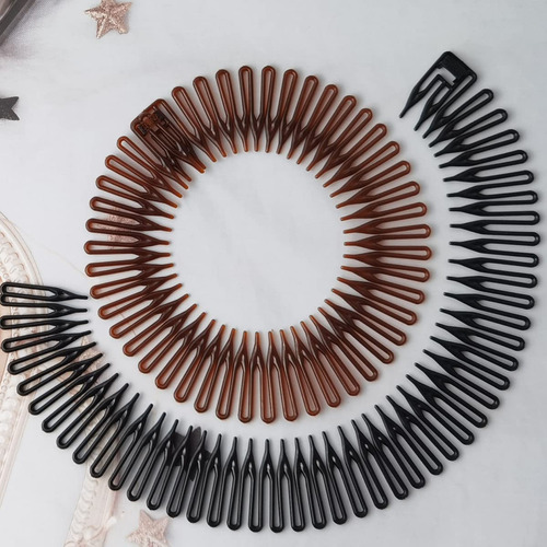 20 Diademas Elásticas Circulares De Plástico Flexible Con