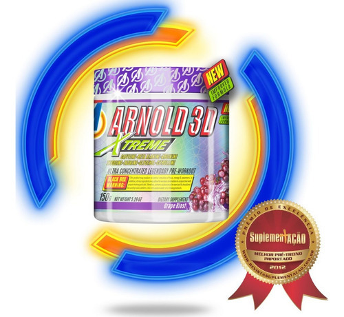 Pré Treino Arnold 3d Xtreme - (150g) - Arnold Nutrition Sabor Uva