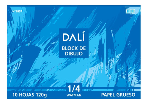 Papel De Dibujo 1/4 Watman 120g Block De 10 Hojas Grueso