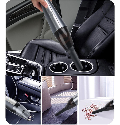 Imagen 5 de 12 de Aspiradora De Coche 120w 12v 26000pm 8000pa Usb Recargable
