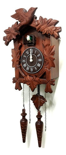 Reloj De Cuco Vintage Grande De Madera 33 X 24 Cm