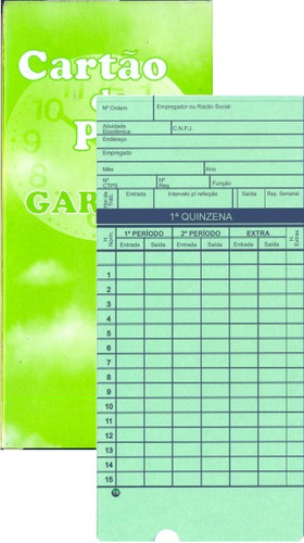 Cartão De Ponto P/ Relógio  Trix - Xcard - Vega - Rhj C/nota
