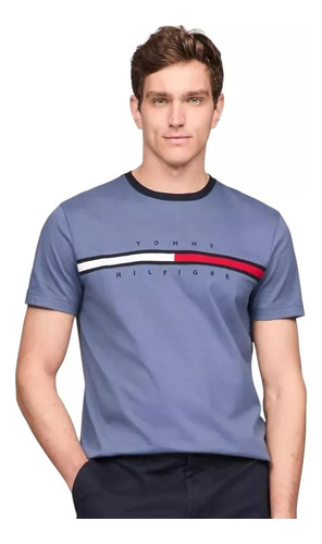 Playera Tommy Hilfiger Casual De Hombre Moda - Original