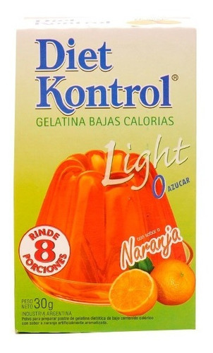 Gelatina Diet Kontrol Pack X6 Naranja X30g