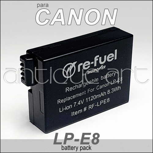 A64 Bateria Lp-e8 Para Canon Eos 550d 700d T2i T5i Kiss X5