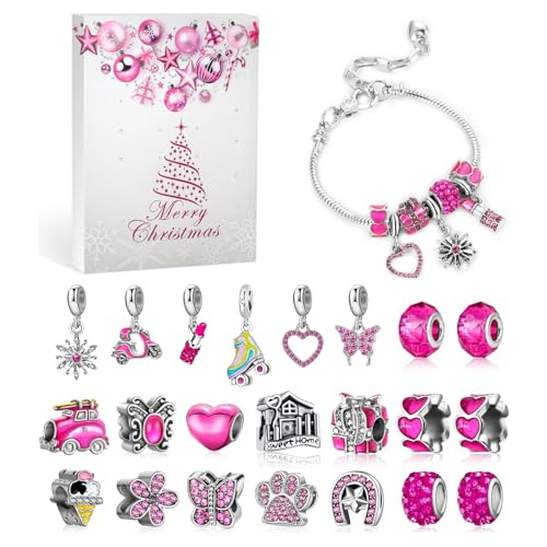 Pink Jewelry Advent Calendar 2023 For Adult Girls, Cale...
