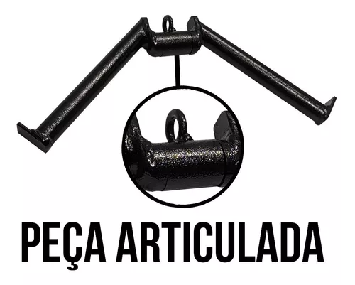 Kit Puxadores 05 peças Academia Musculação Rei do Fitness - Peças