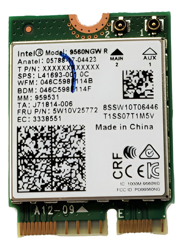 Tarjeta Red Wifi Lenovo 3 Cb 11igl05 Mod 9560ngwr J47195-001 (Usado)