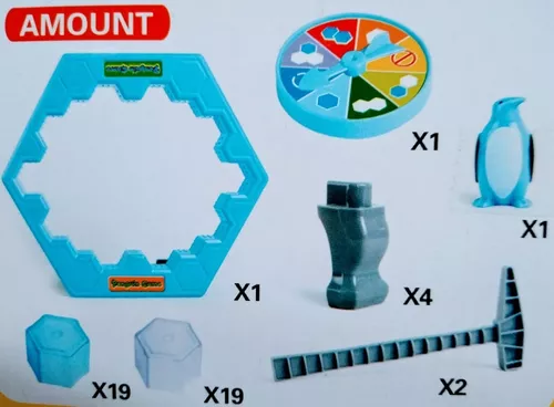 Jogo Infantil Para Crianças Quebra Gelo Pinguim Jogos de Tabuleiro  Interativo