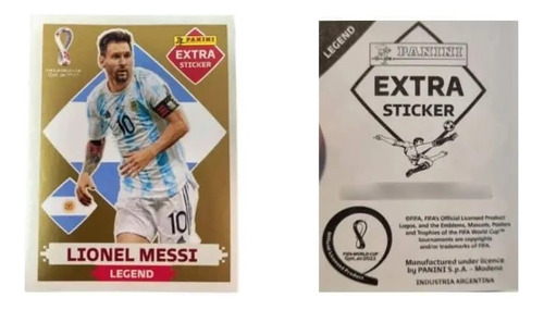 Messi Legend Extra Sticker - Oro - Albúm Panini Qatar 2022