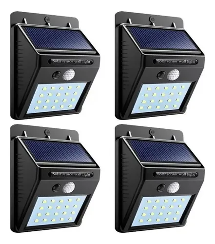 comprar Panel Reflector Solar 20 Led 8w Sensor Movimiento Combo X 4