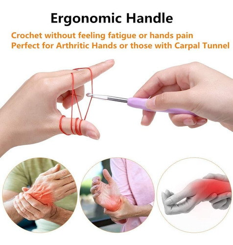Conjunto De Ganchos Ganchillo Ganchos Ganchillo Ergonómicos