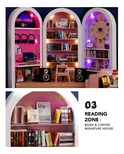 Casa De Muñecas En Miniatura Artesanal De Bricolaje Con