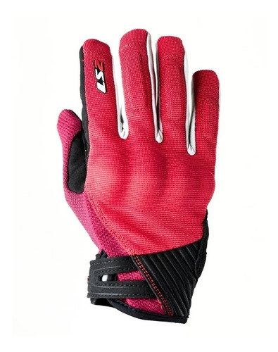 Imagen 3 de 9 de Guantes Moto Cortos Ls2 Dart 2 Mujer Rojo Gris
