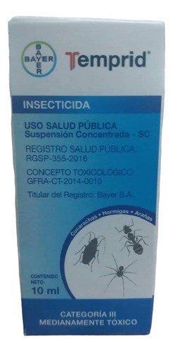  Insecticida Temprid Mata Cucarachas Chiripas Arañas Etc