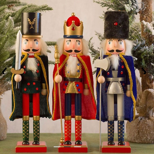 Imagen 3 de 7 de Muñeco Navideño Cascanueces De Manera 38 Cm