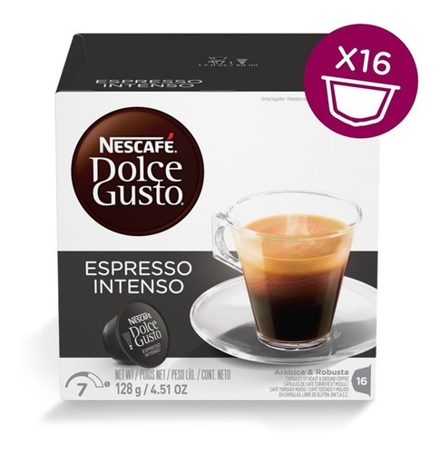 Cápsulas Espresso Intenso 16 Unidades Nestlé Dolce Gusto