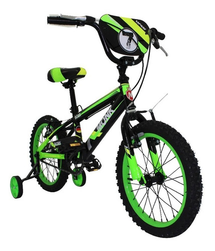 Bicicleta Para Niño Rodada 16 1 Velocidad Monk Bose Cross Color Verde