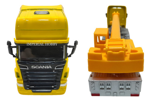 Scania V8 R730 Grua - Nuevo Sin Caja - A Camion Welly 1/64 Amarillo