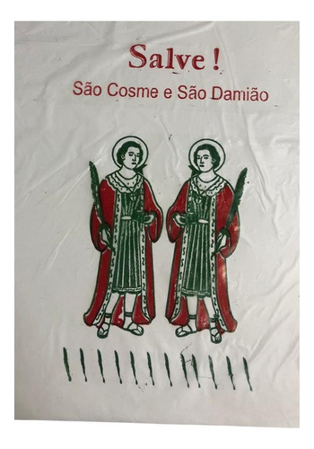 Kit 2000 Saquinhos De Plástico Festa Cosme E Damião 18x28