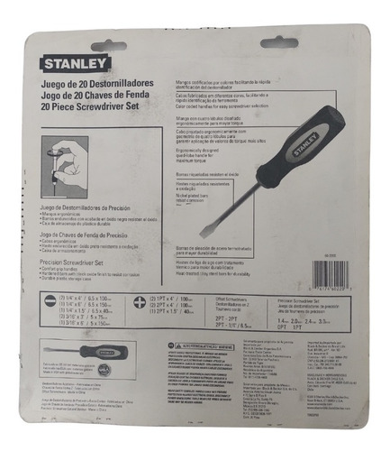 Juego De 20 Destornilladores De Precisión 60-220s Stanley